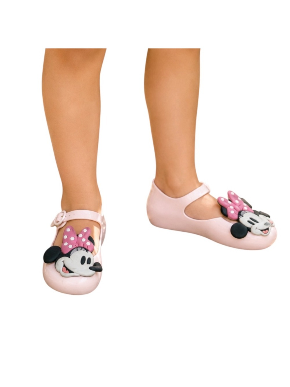Mini Melissa x Disney Minnie Mouse Pink Jelly Mary Jane Shoes Girls Size 10